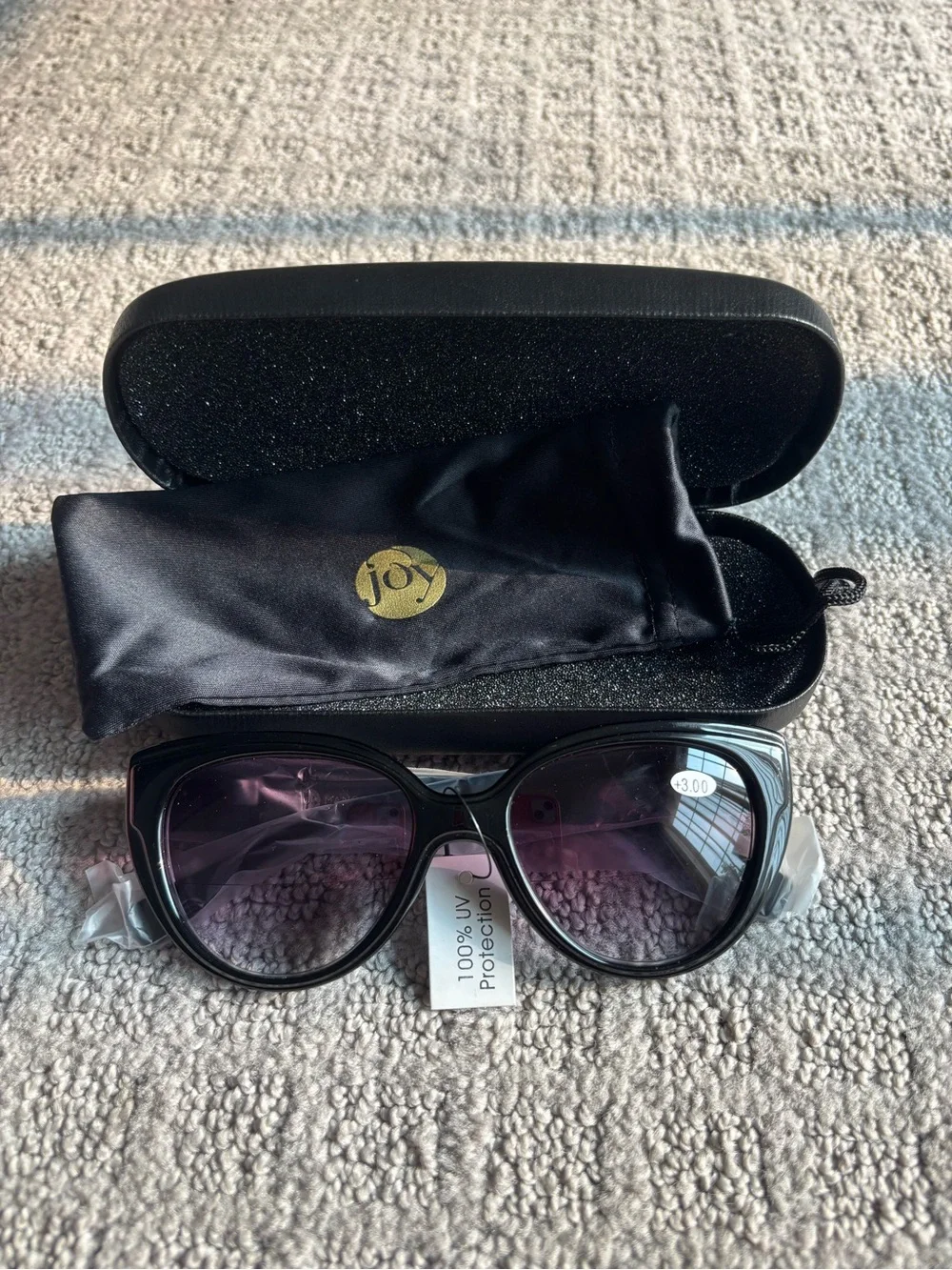 Black Reading Sunglasses (+3.00)